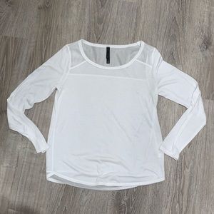 Aeropostale White Long Sleeve with Mesh Detailing